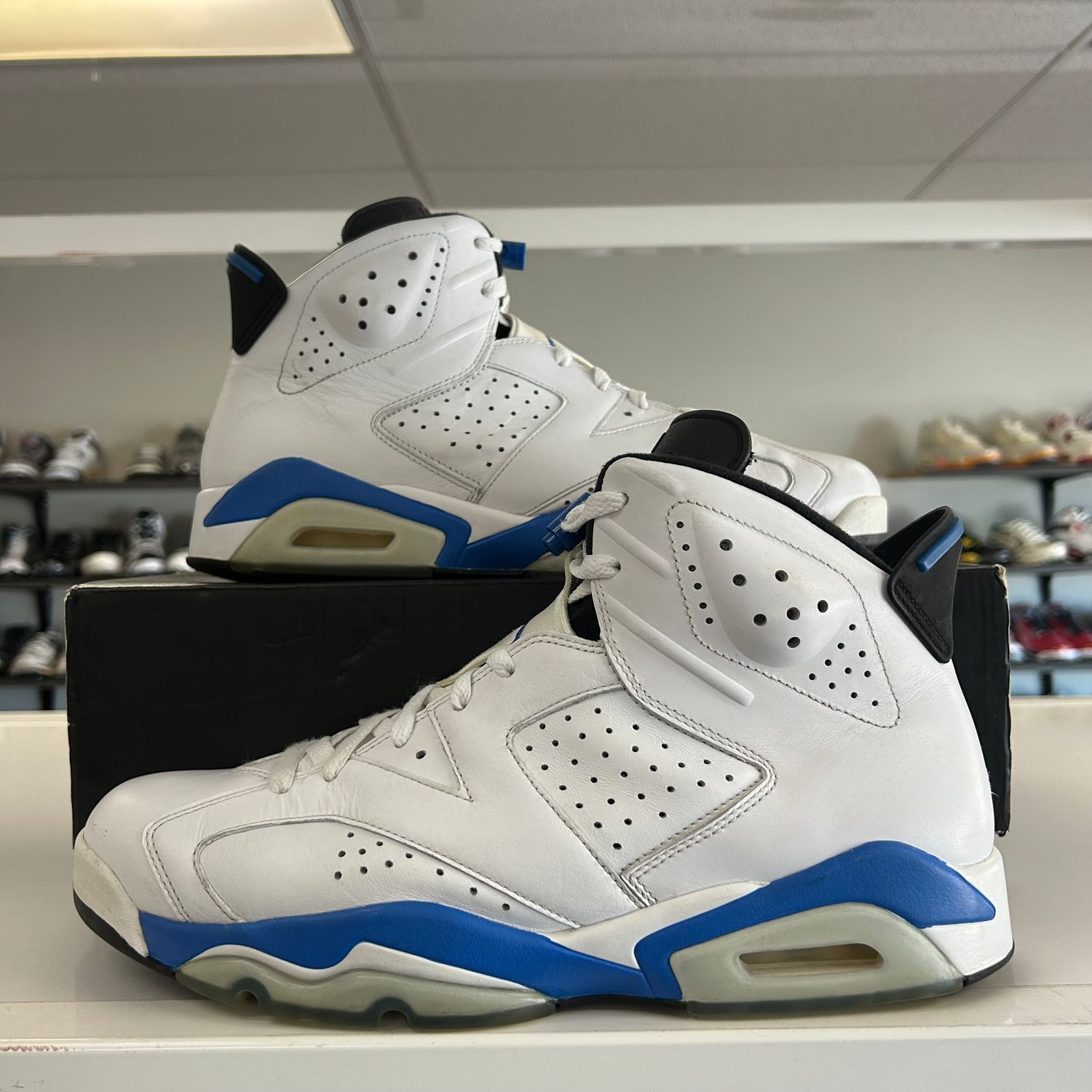 PO AIR JORDAN 6 SPORT BLUE (SX) SIZE 12