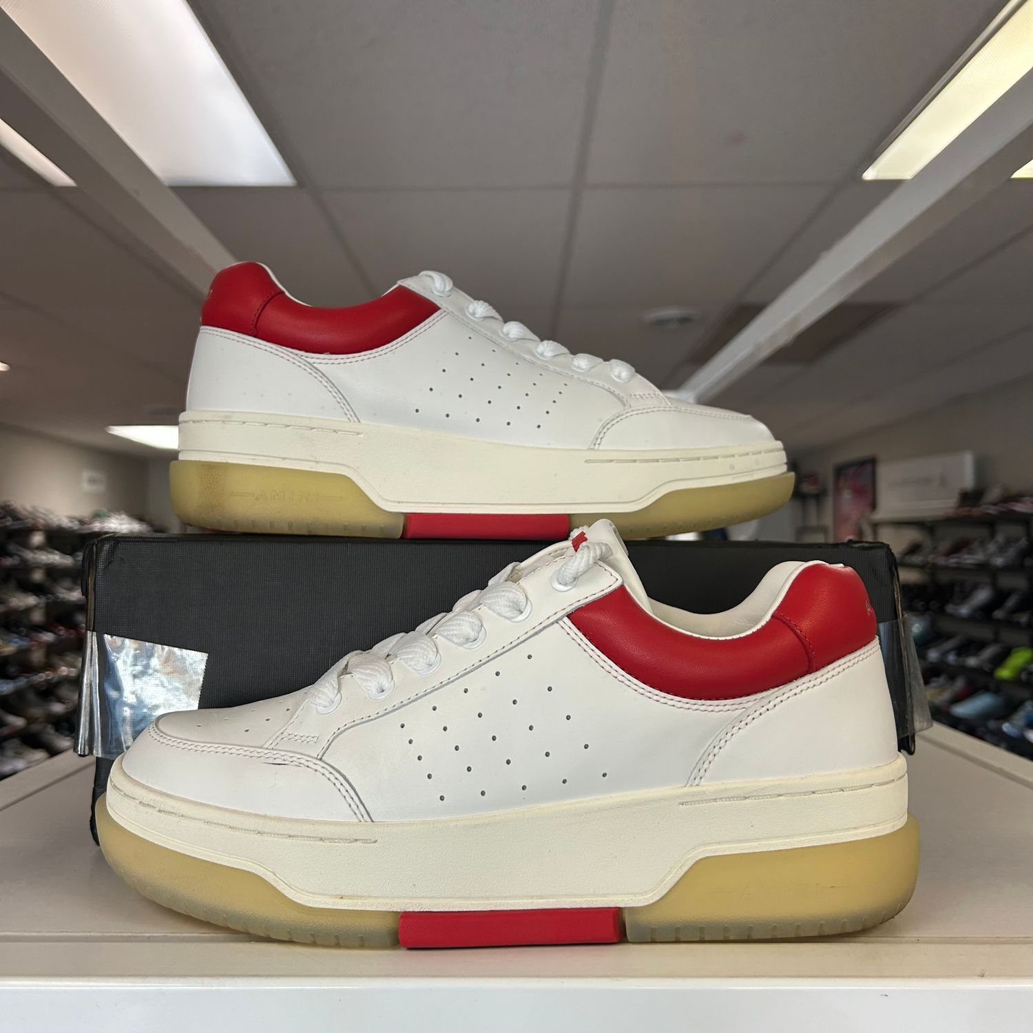 PO AMIRI WHITE &amp; RED STADIUM LOW (SX) SIZE 43 EU