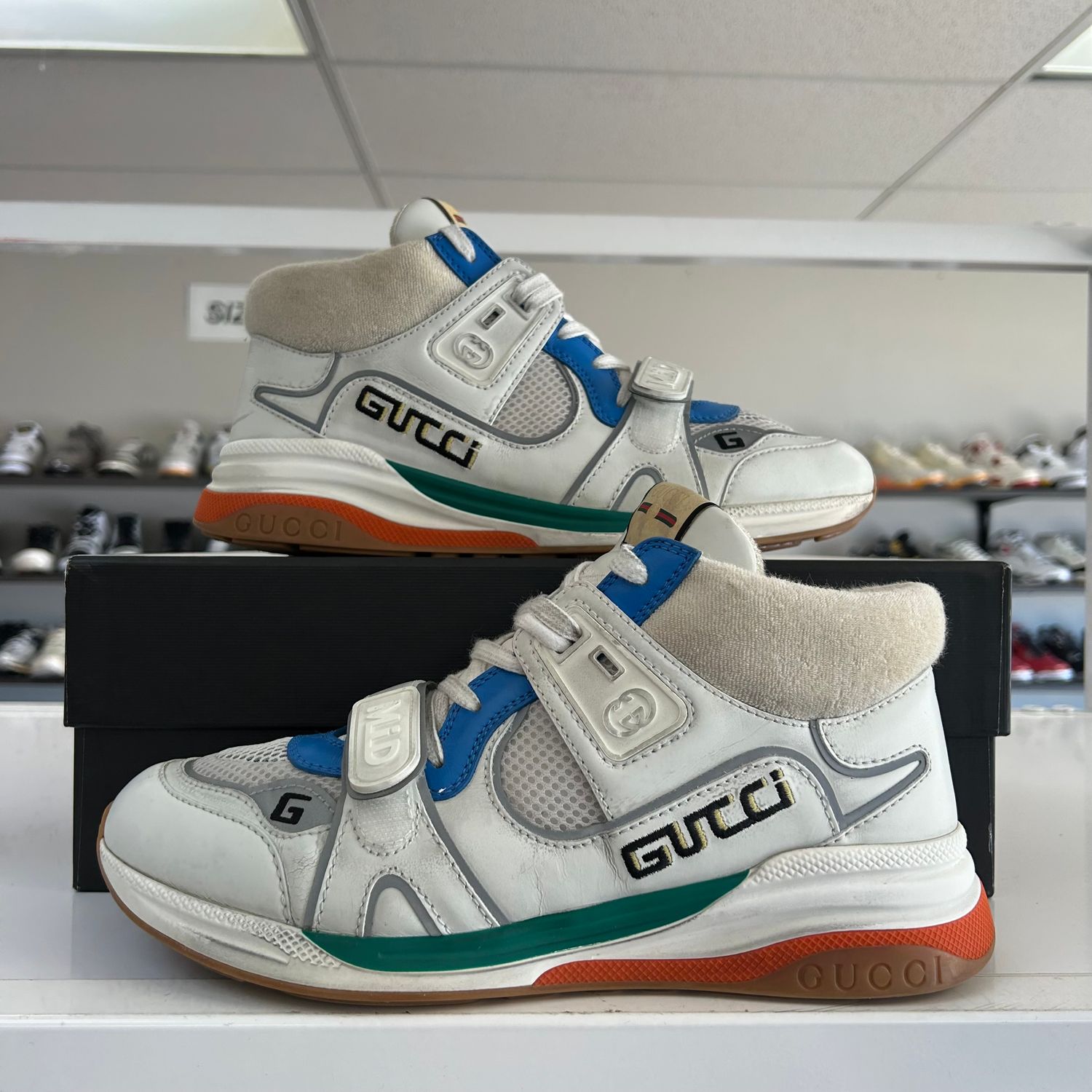 PO GUCCI ULTRAPACE WHITE MID SIZE (SX) 9.5 US