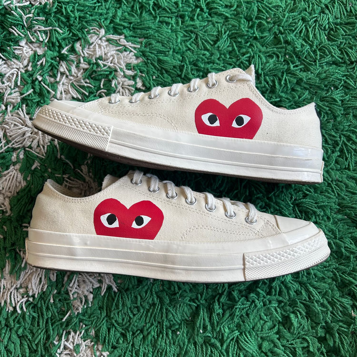 PO NB2 CONVERSE CHUCK TAYLOR ALL STAR LOW COMME DES GARCONS PLAY CREAM (SX) SIZE 10