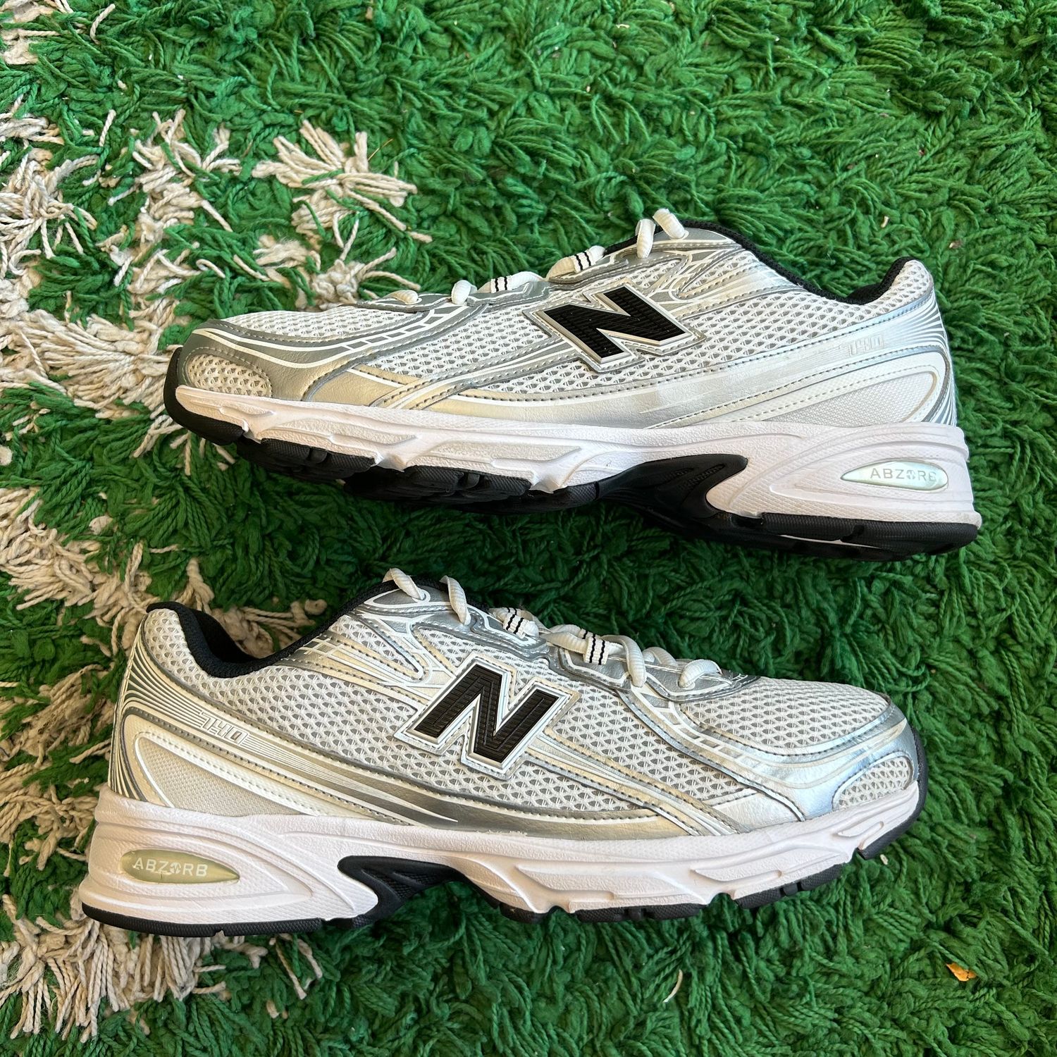 PO NB NEW BALANCE 740 WHITE SILVER METALLIC NAVY (SX) SIZE 11