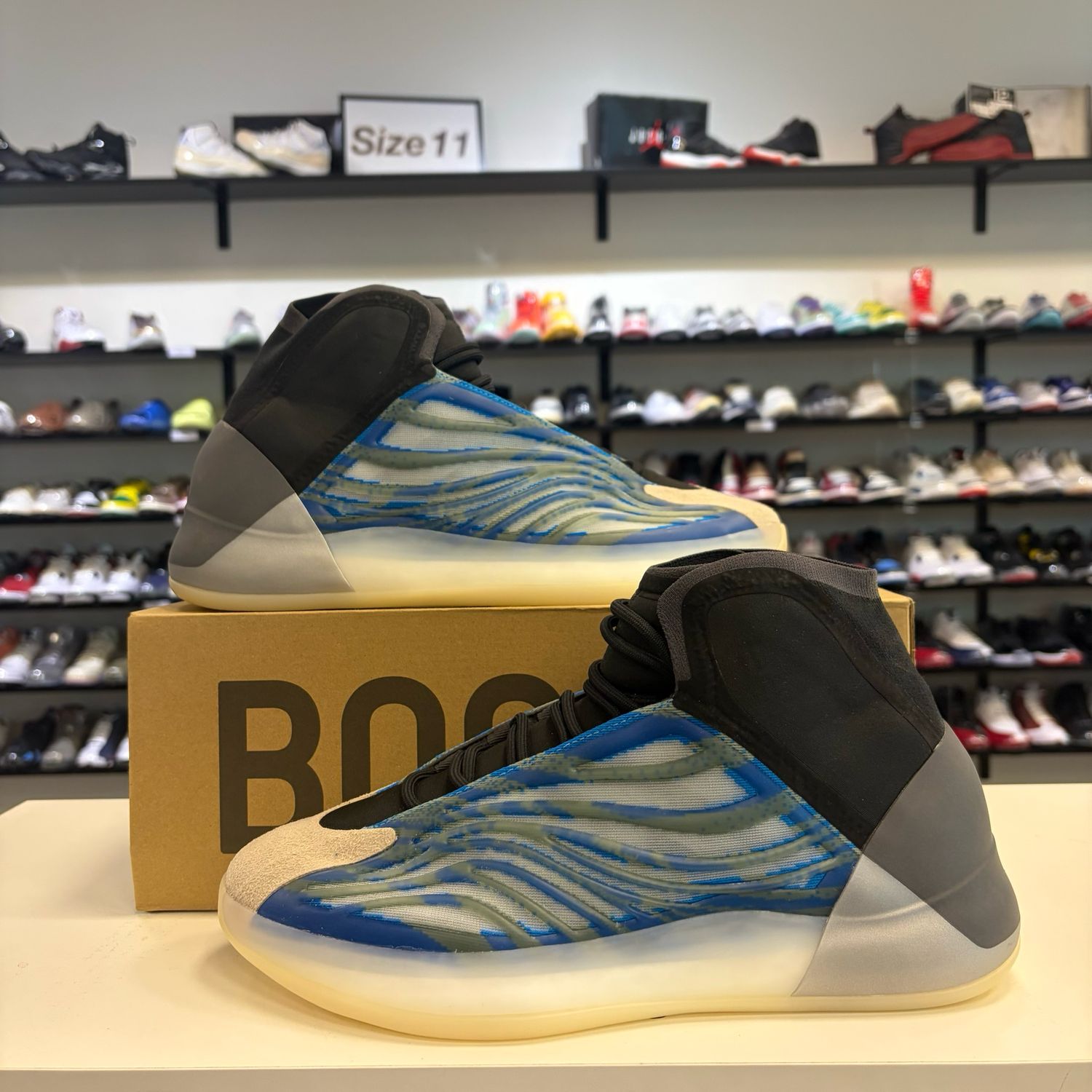 NEW ADIDAS YEEZY QNTM BSKTBL FROZEN BLUE