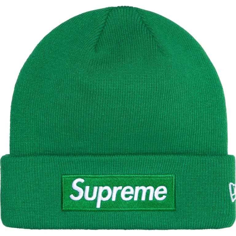 NEW SUPREME NEW ERA BOX LOGO BEANIE (FW24) GREEN