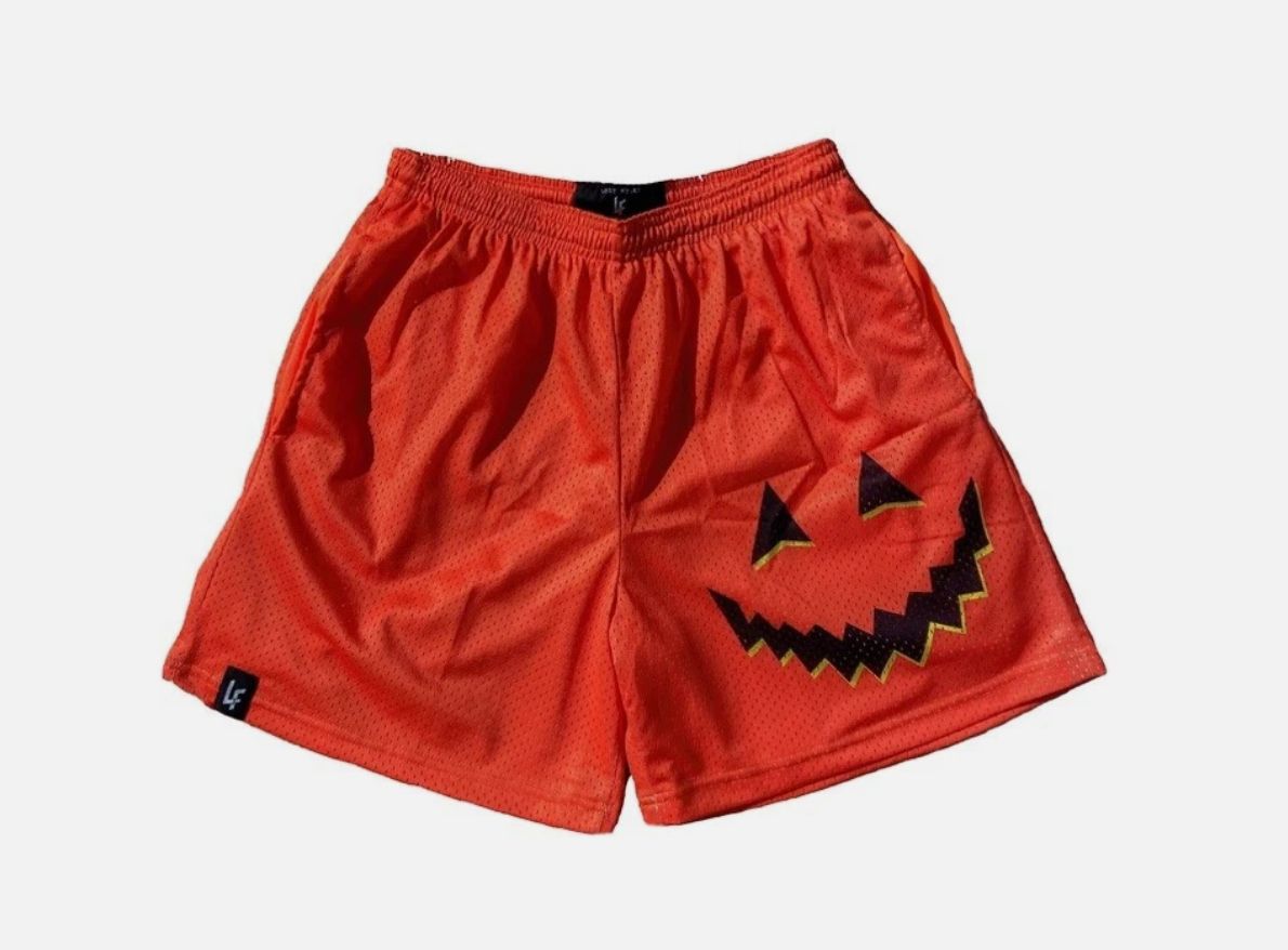 NEW LOST FILES JACK O LANTERN MESH SHORTS (VK) SIZE LARGE