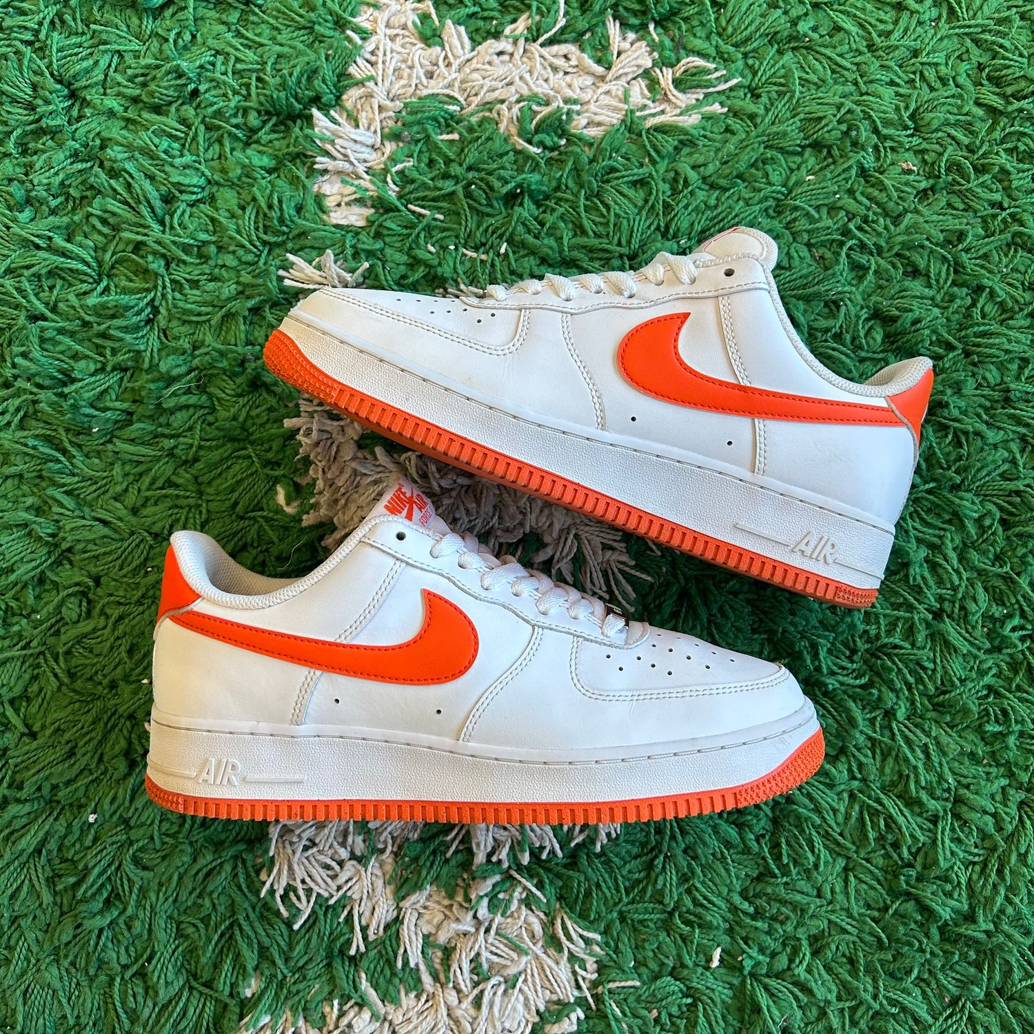 PO NB NIKE AIR FORCE 1 LOW '07 SAFTEY ORANGE (SX) SIZE 9