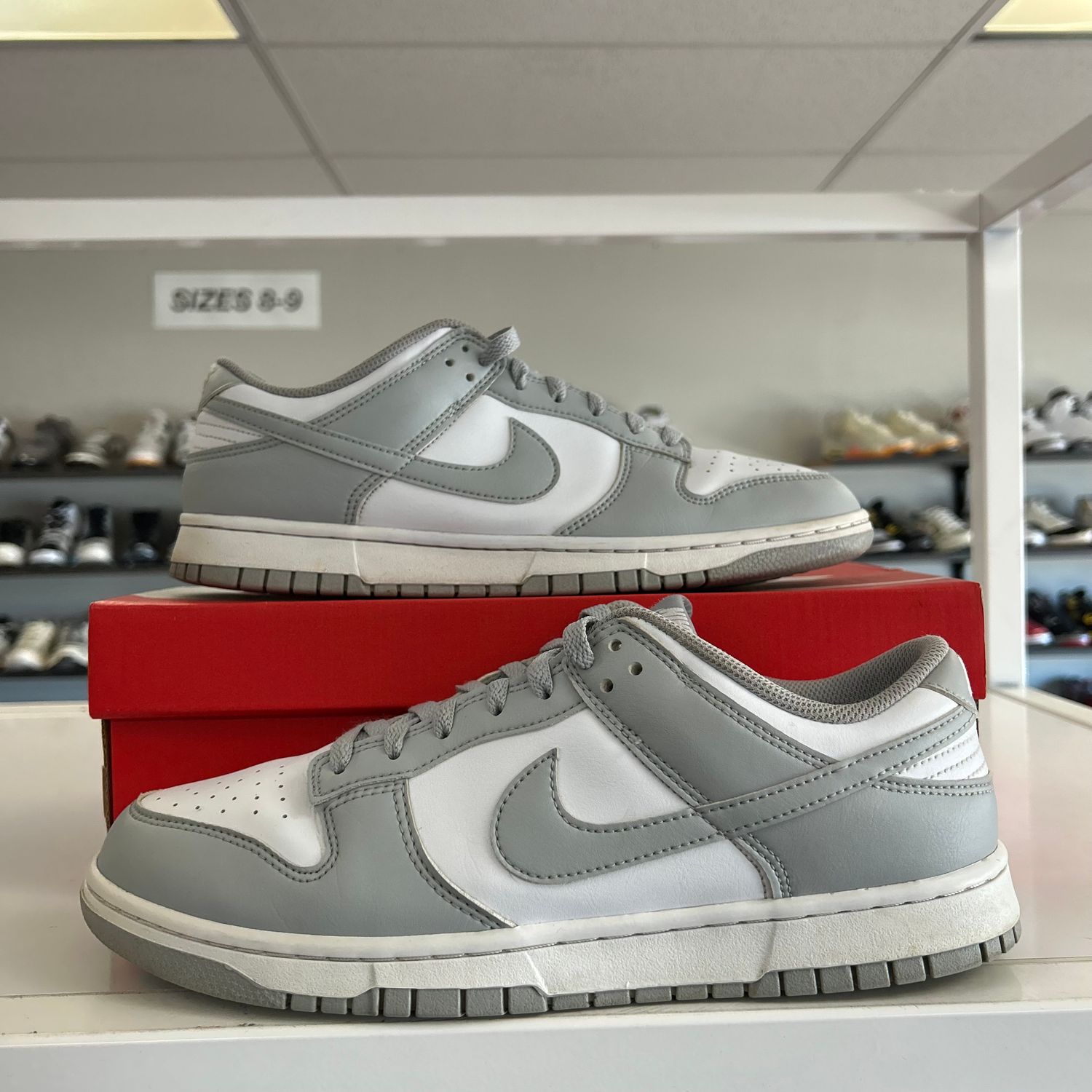 PO NIKE DUNK LOW WHITE LIGHT SMOKE GREY (SX) SIZE 11