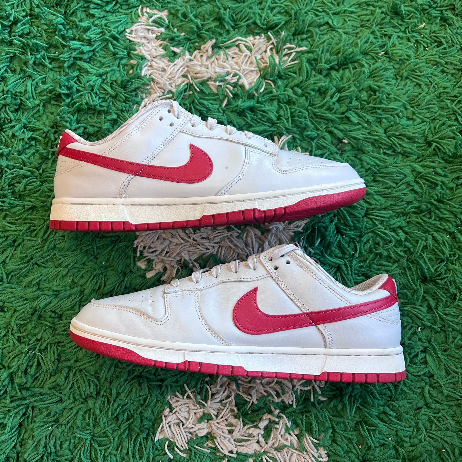 PO NB NIKE DUNK LOW VAST GREY VARSITY RED (SX) SIZE 11