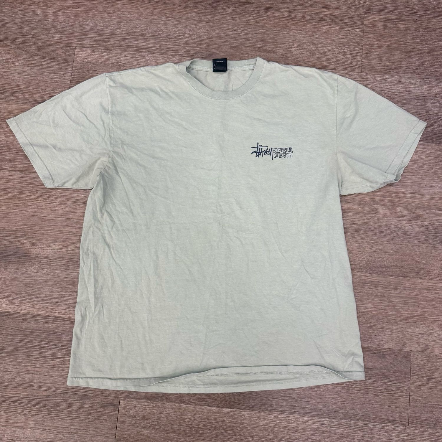 PO STUSSY SUPERIOR QUALITY TEE OLIVE SIZE XL