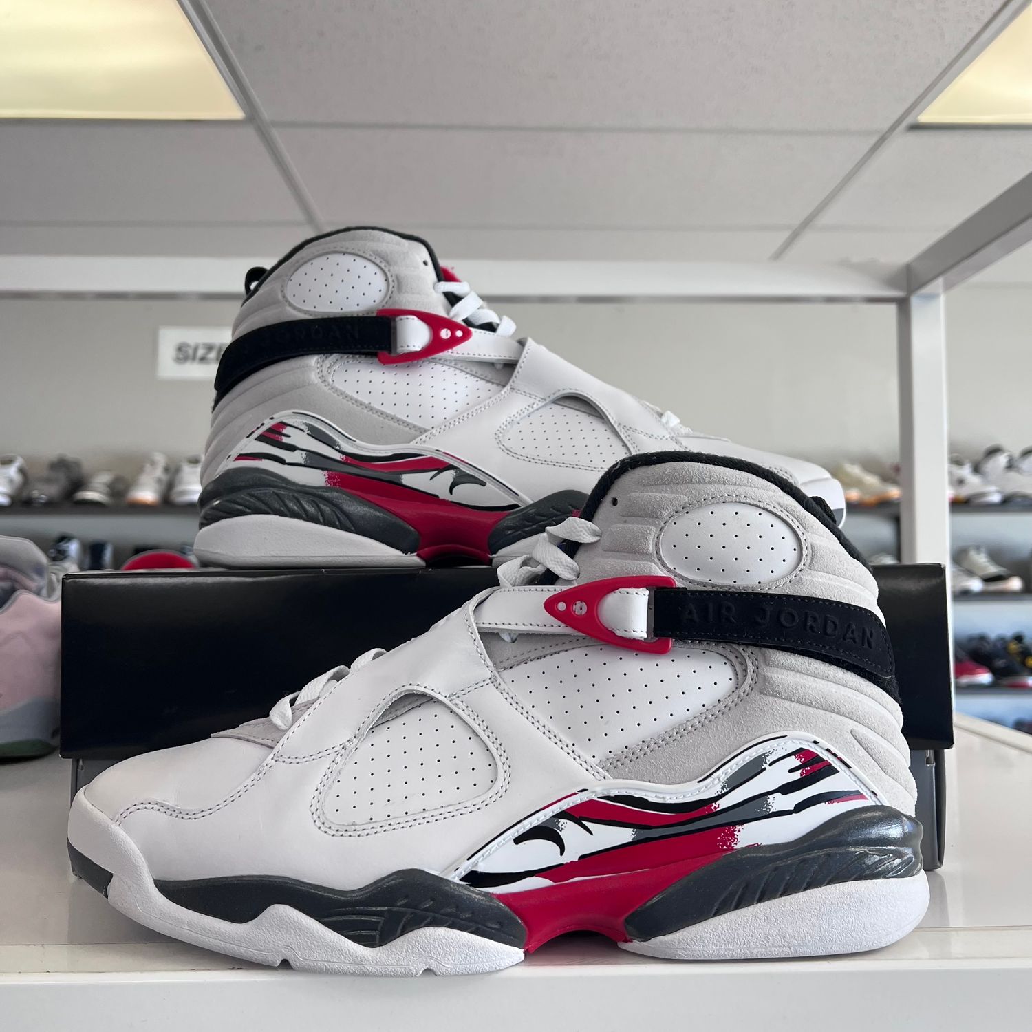 PO AIR JORDAN 8 WHITE TRUE RED (SX) SIZE 12