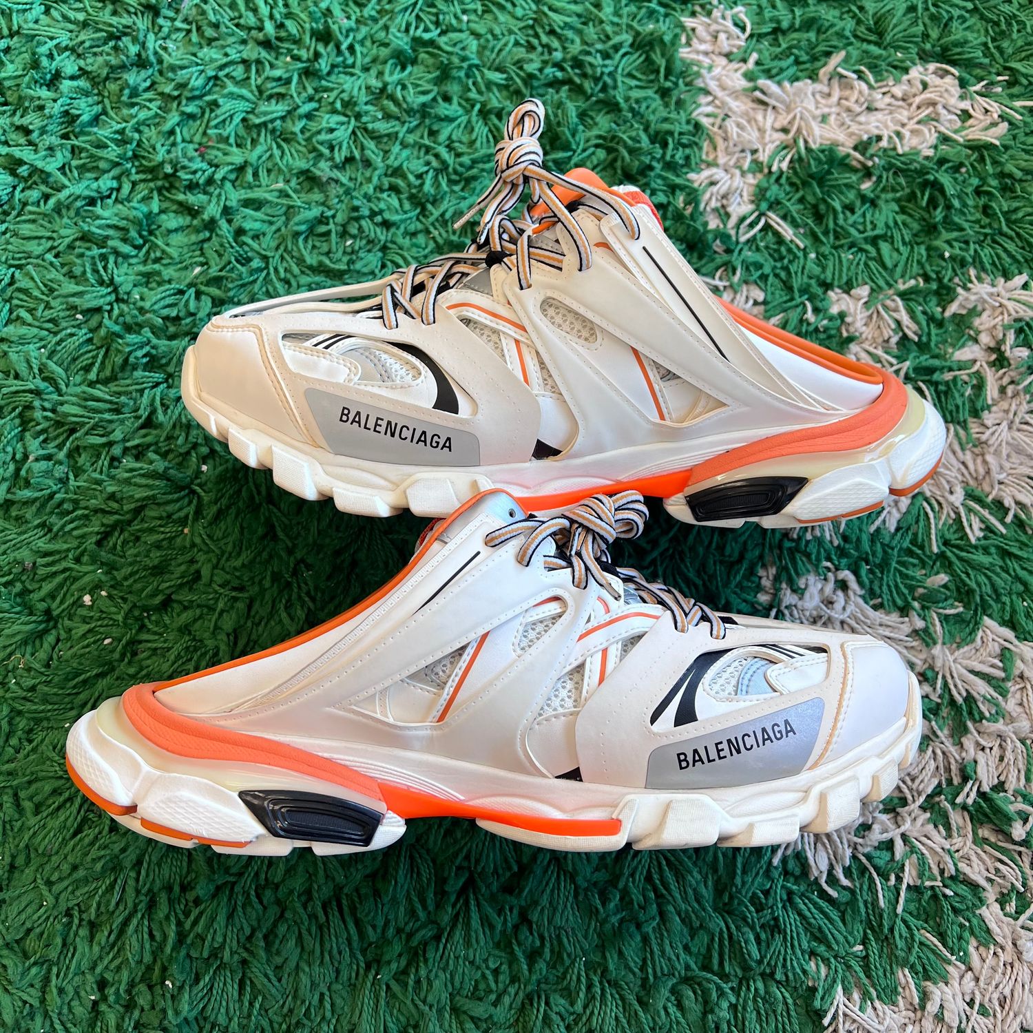 PO BALENCIAGA TRACK MULE WHITE ORANGE (SX) SIZE 45