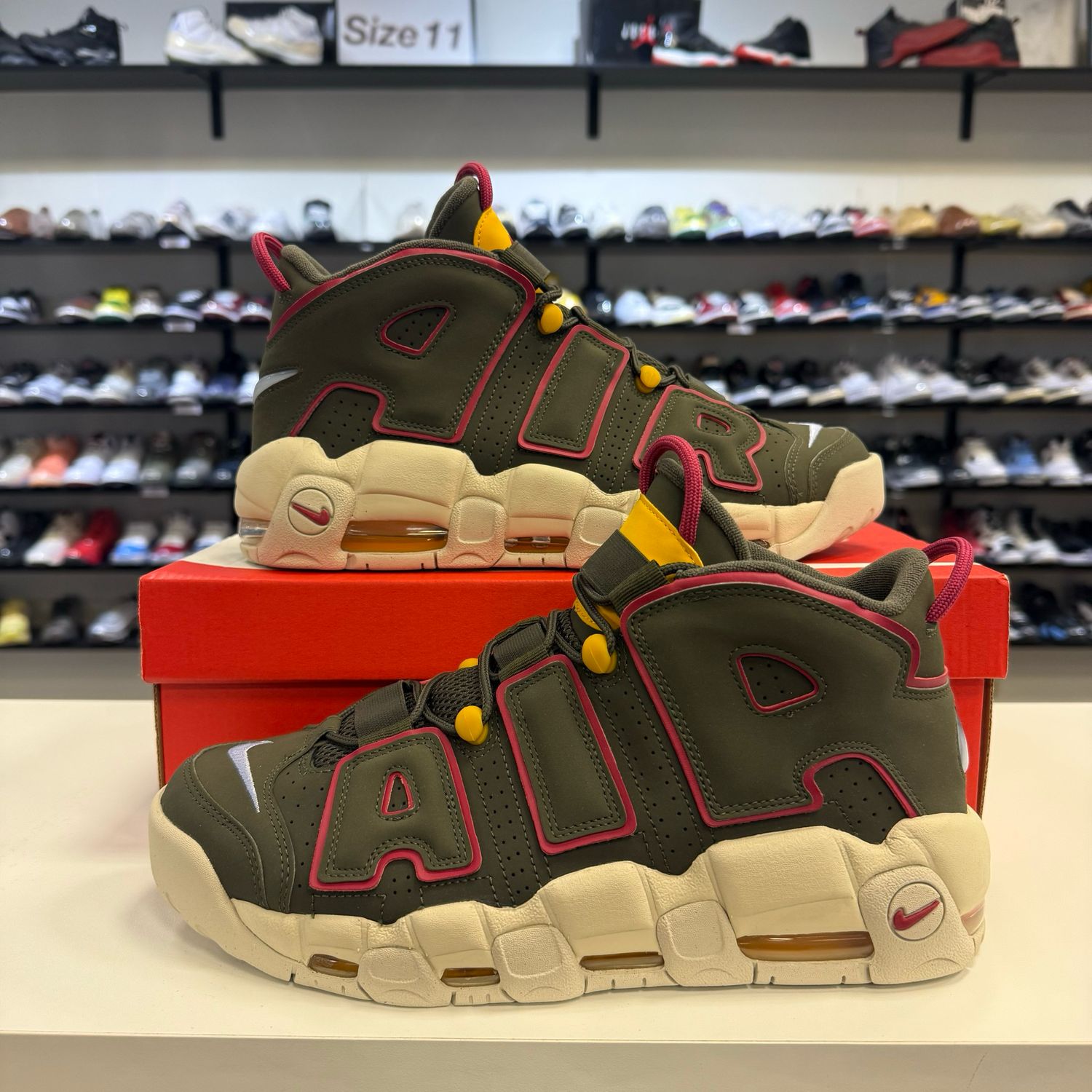 NEW NIKE AIR MORE UPTEMPO CARGO KHAKI