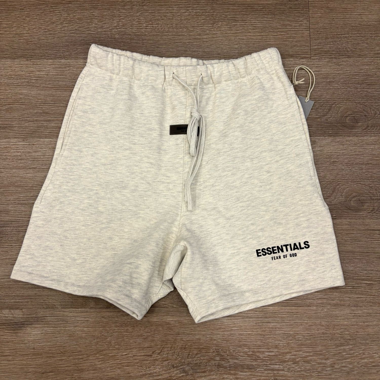 PO ESSENTIALS SOCCER FLEECE SHORTS LIGHT OATMEAL SIZE S