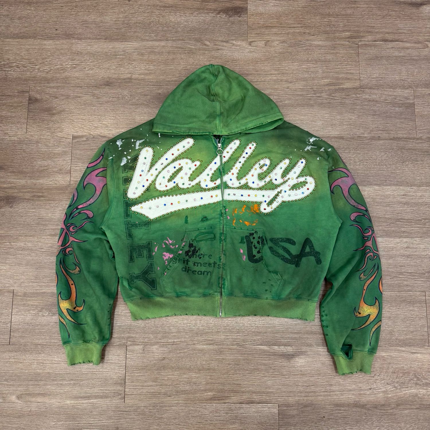PO VALE INFERNO ZIP UP GREEN SIZE XXL