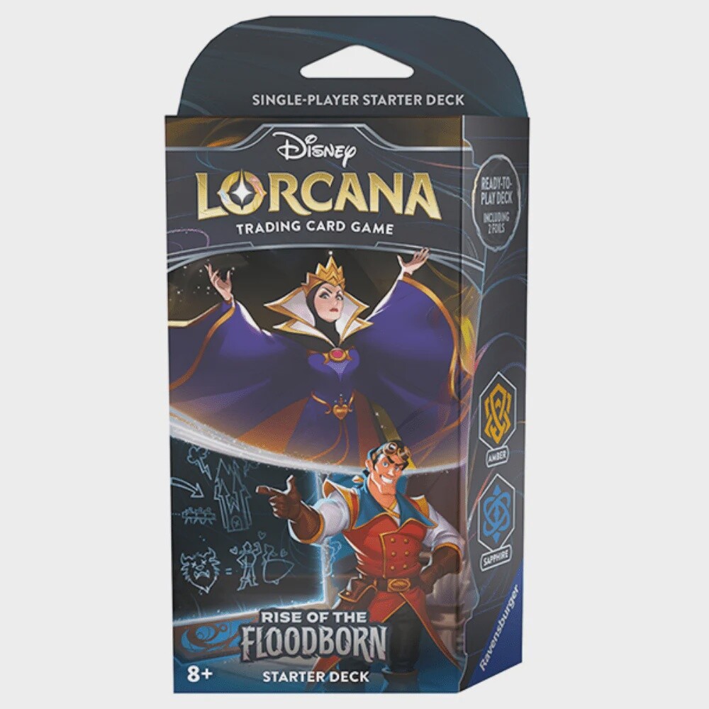 Lorcana Rise of the Floodborn Amber &amp; Sapphire Starter Deck