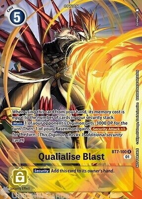 Qualialise Blast (BT7-100) - Alternative Art - Digimon Products