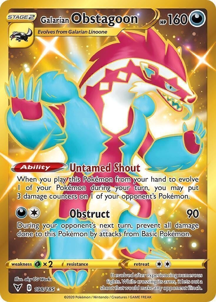 Galarian Obstagoon - Secret Rare - Vivid Voltage - 198