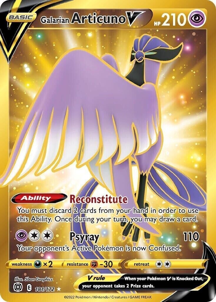 Galarian Articuno V - Secret Rare - Brilliant Stars - 181