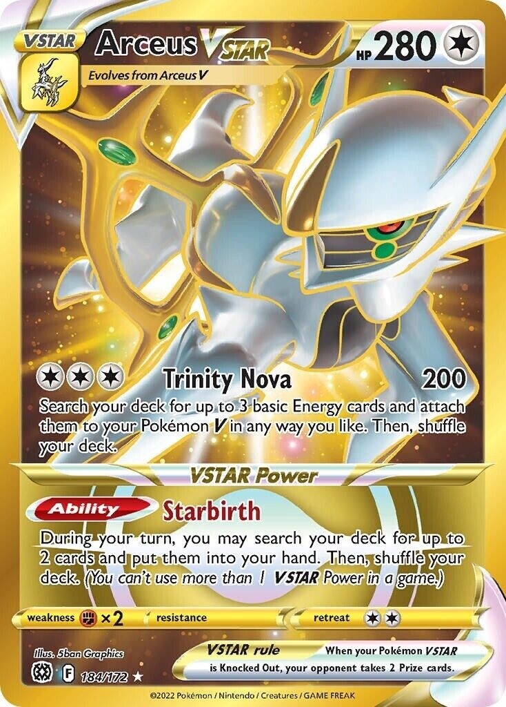 Arceus VSTAR - Secret Rare - Brilliant Stars - 184