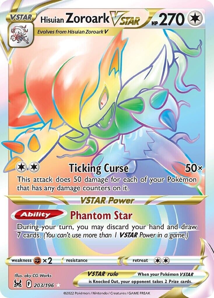 Hisuian Zoroark VSTAR - Secret Rare - Lost Origin - 203