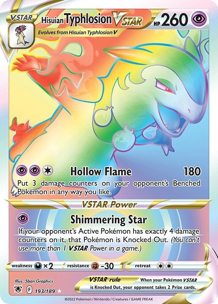 Hisuian Typhlosion VSTAR - Secret Rare - Astral Radiance - 193