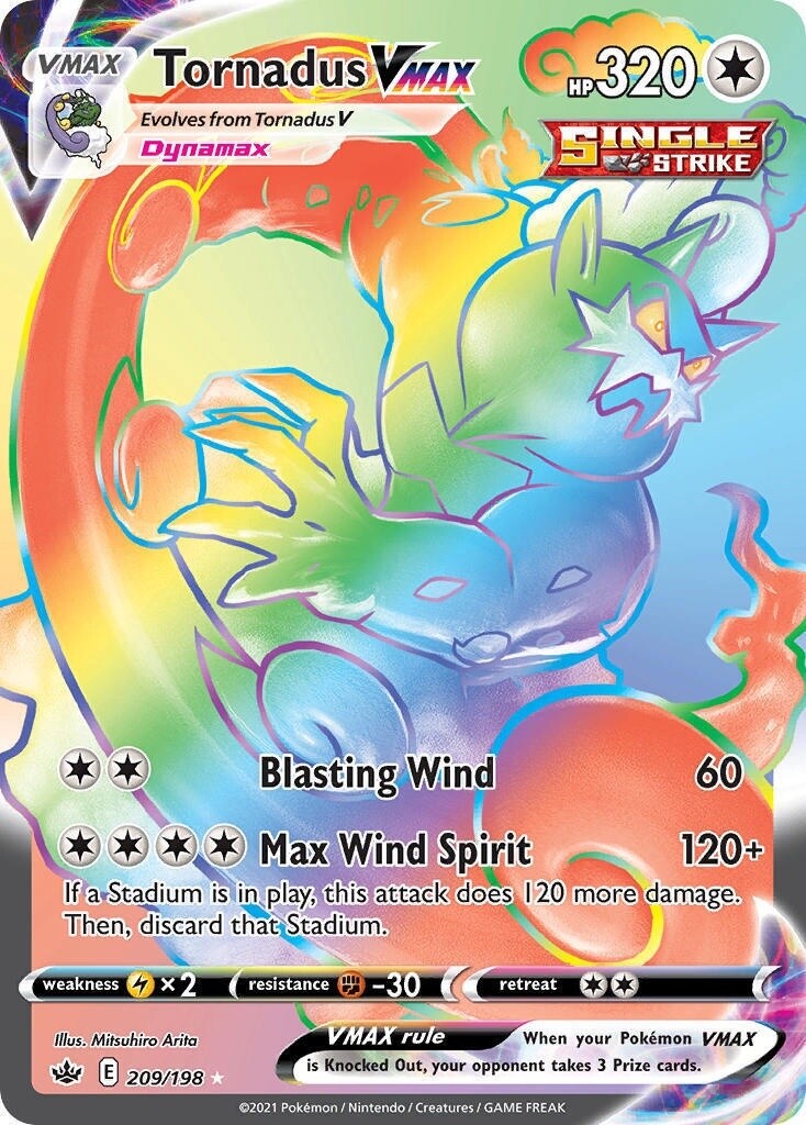 Tornadus VMAX - Secret Rare - Chilling Reign - 209