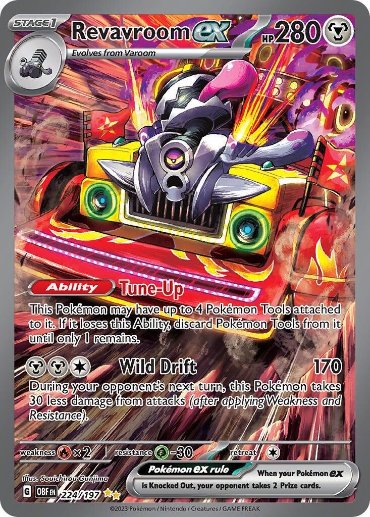 Revavroom ex - Special Illustration Rare - Obsidian Flames - 224