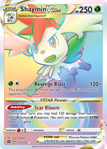 Shaymin VSTAR - Secret Rare - Brilliant Stars - 173