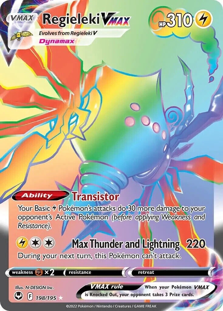 Regieleki VMAX - Secret Rare - Silver Tempest - 198