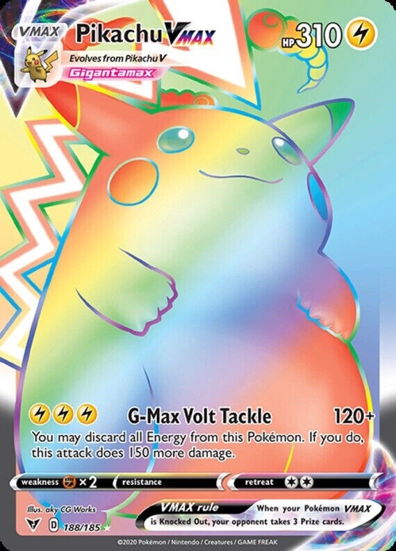 Pikachu VMAX - Secret Rare - Vivid Voltage - 188