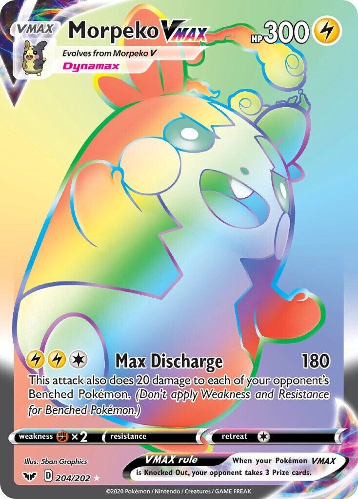 Morpeko VMAX - Secret Rare - Sword &amp; Shield - 204