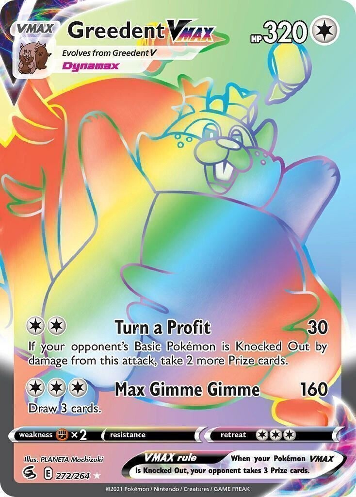Greedent VMAX - Secret Rare - Fusion Strike - 272