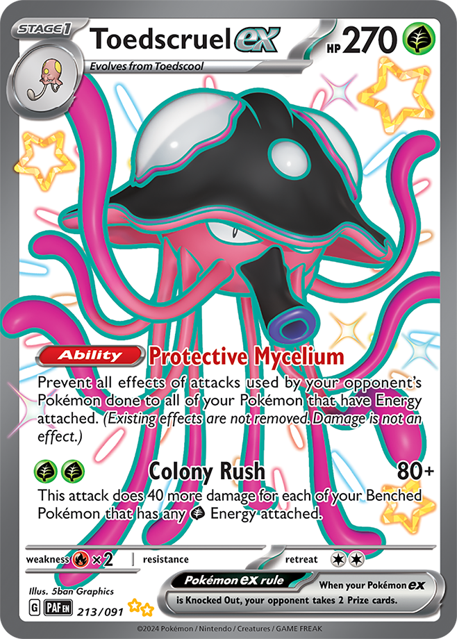 Toedscruel ex - Shiny Ultra Rare - Paldean Fates - 213