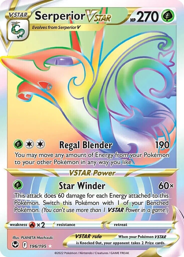 Serperior VSTAR - Secret Rare - Silver Tempest - 196