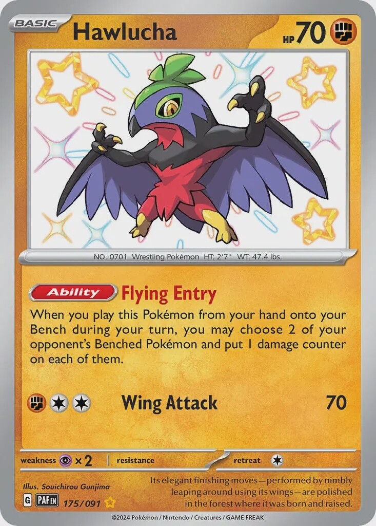 Hawlucha - Shiny Rare - Paldean Fates - 175