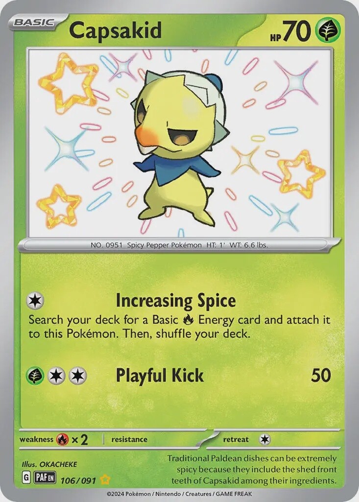 Capsakid - Shiny Rare - Paldean Fates - 106