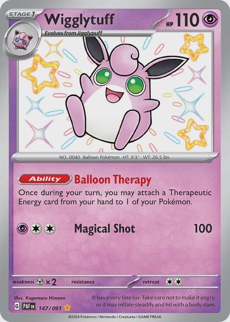 Wigglytuff - Shiny Rare - Paldean Fates - 147