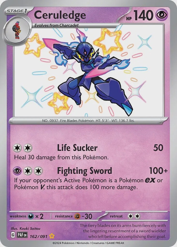 Ceruledge - Shiny Rare - Paldean Fates - 162