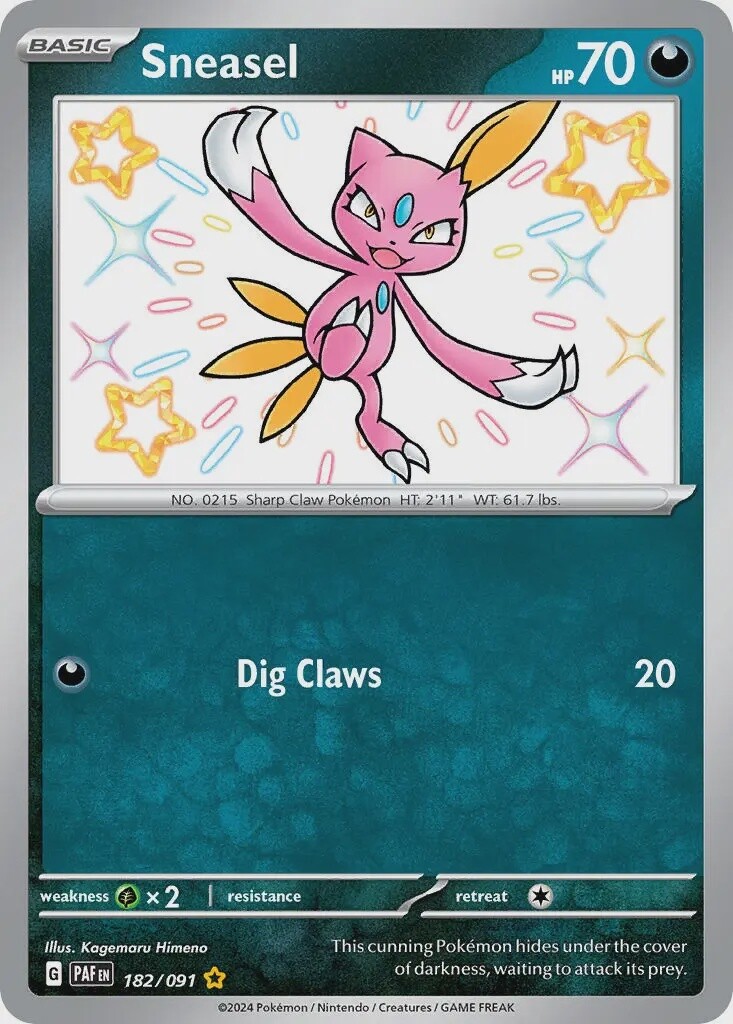 Sneasel - Shiny Rare - Paldean Fates - 182