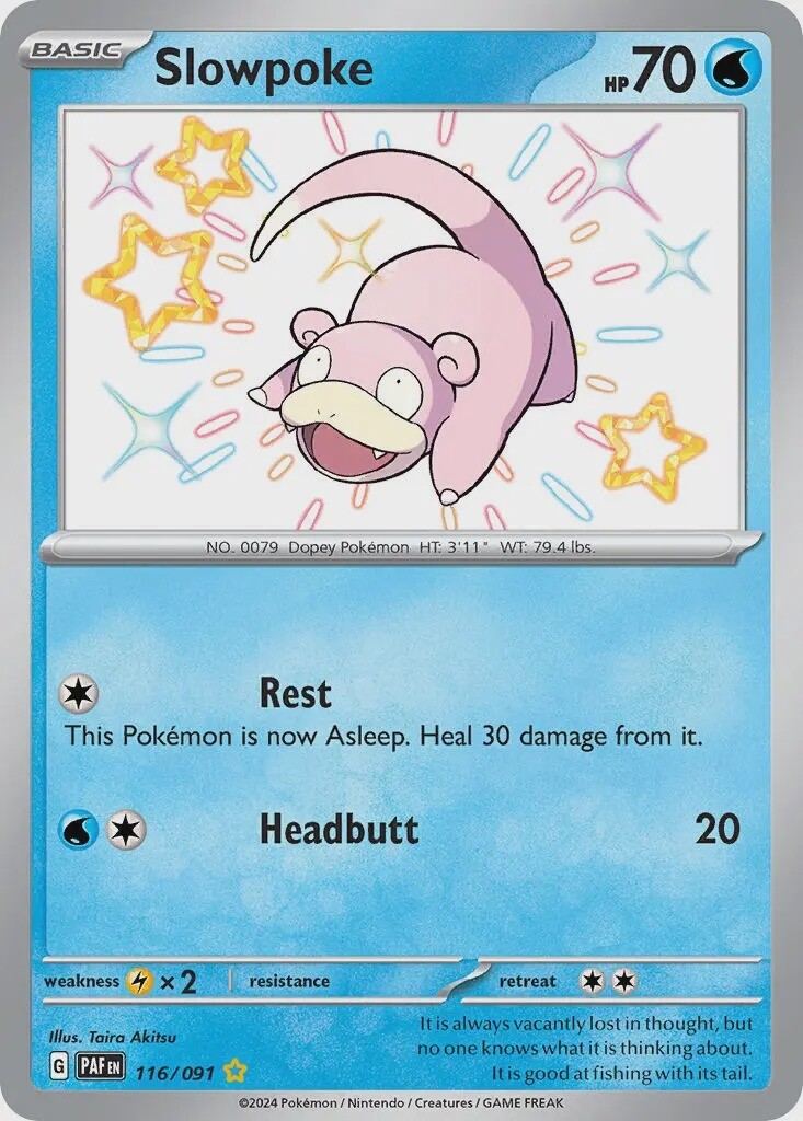 Slowpoke - Shiny Rare - Paldean Fates - 116