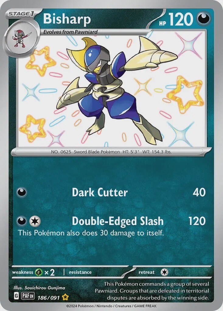 Bisharp - Shiny Rare - Paldean Fates - 186