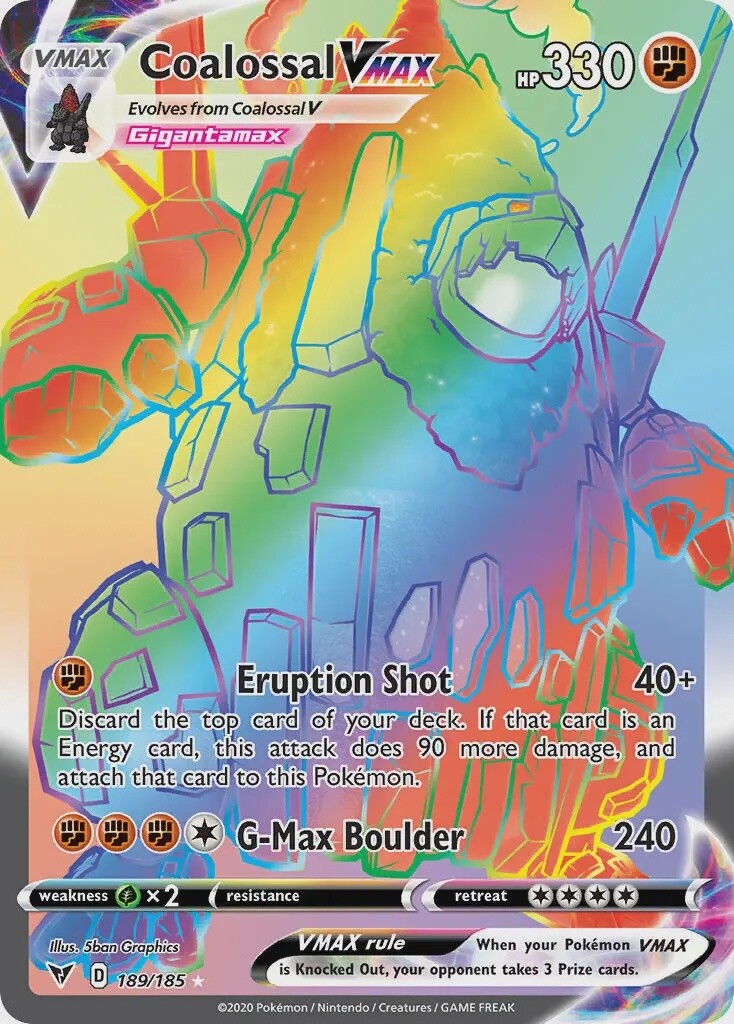 Coalossal VMAX - Secret Rare - Vivid Voltage - 189