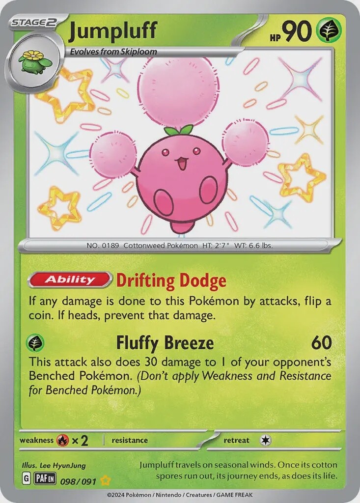Jumpluff - Shiny Rare - Paldean Fates - 98
