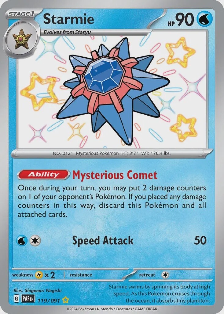 Starmie - Shiny Rare - Paldean Fates - 119