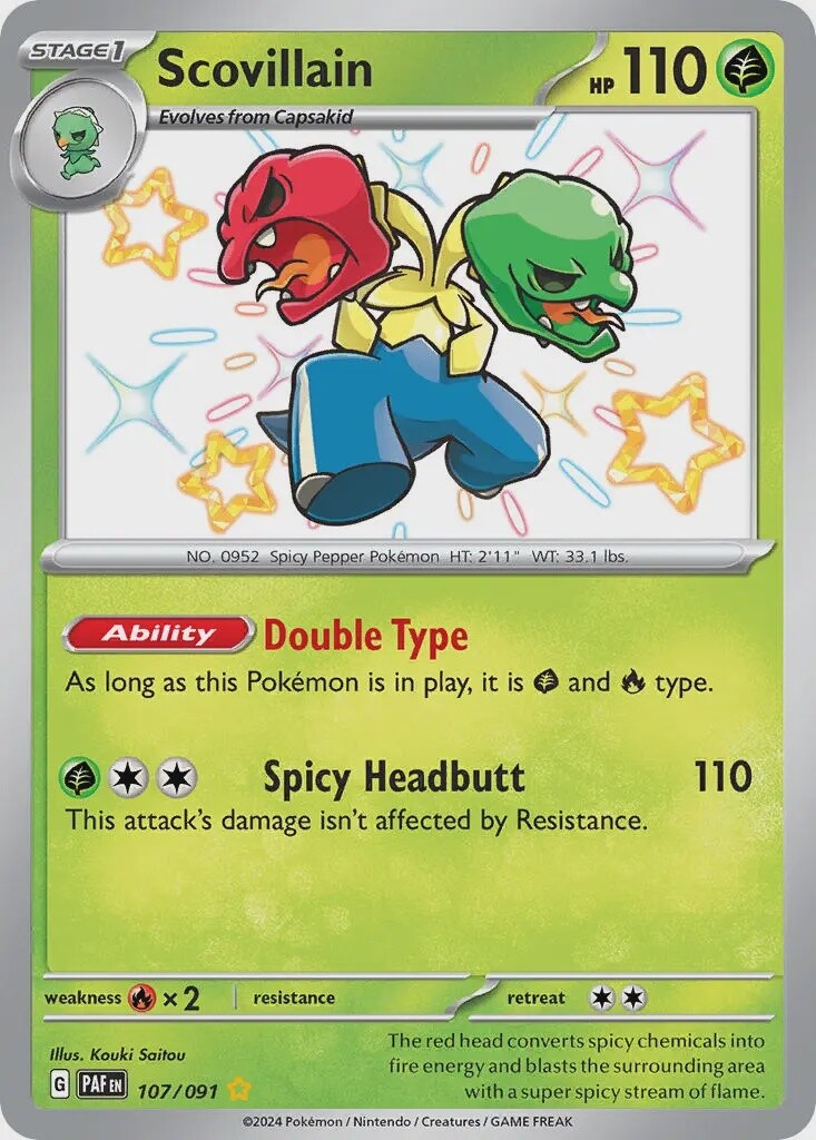 Scovillain - Shiny Rare - Paldean Fates - 107