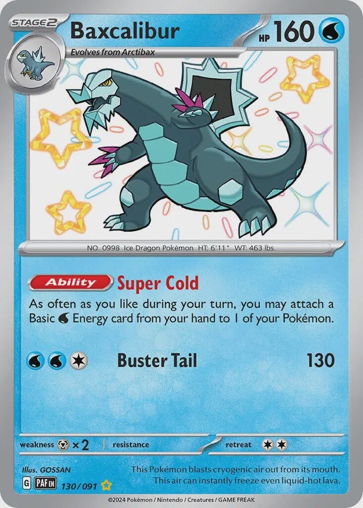 Baxcalibur - Shiny Rare - Paldean Fates - 130
