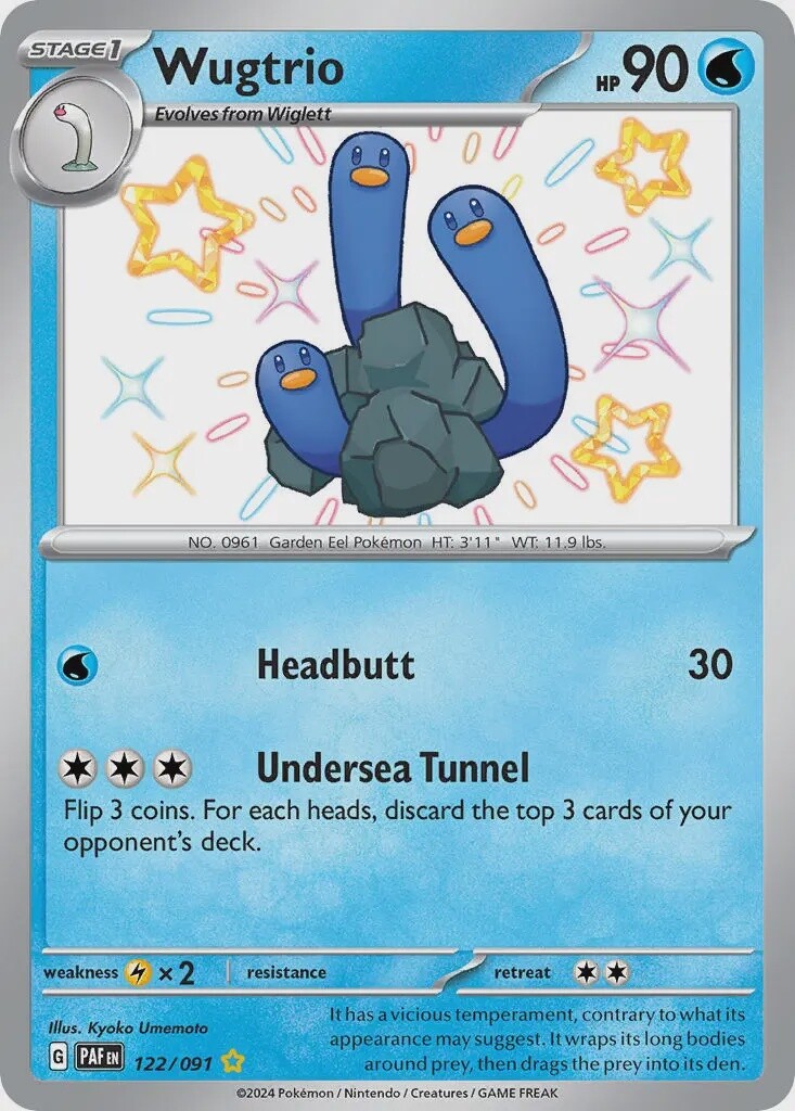 Wugtrio - Shiny Rare - Paldean Fates - 122