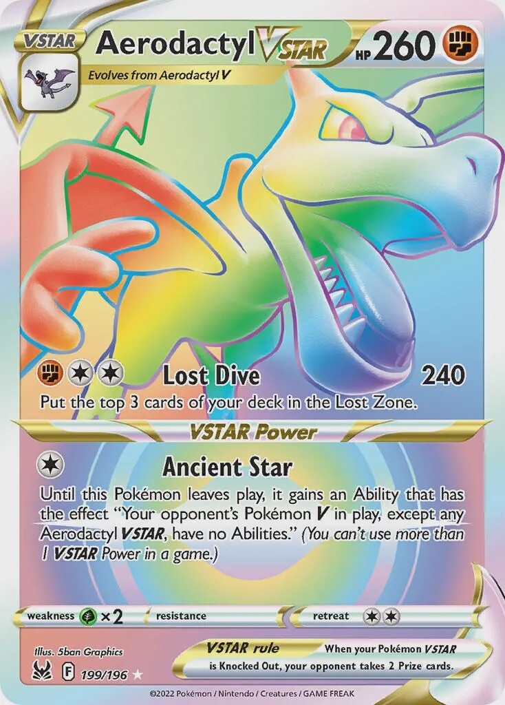 Aerodactyl VSTAR - Secret Rare - Lost Origin - 199
