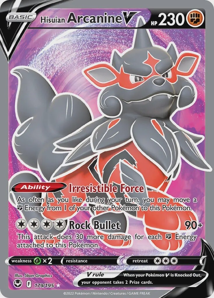 Hisuian Arcanine V - Ultra Rare - Silver Tempest - 179