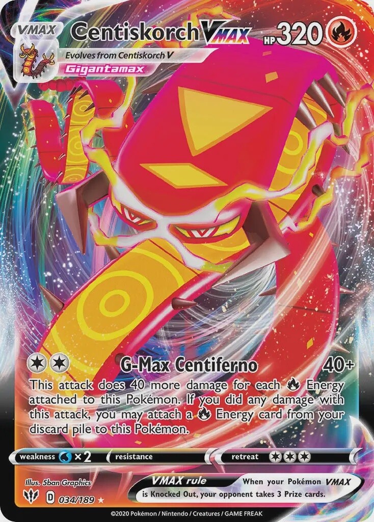 Centiskorch VMAX - Ultra Rare - Darkness Ablaze - 34