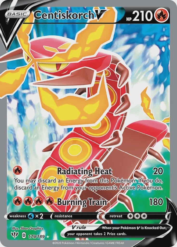 Centiskorch V - Ultra Rare - Darkness Ablaze - 179